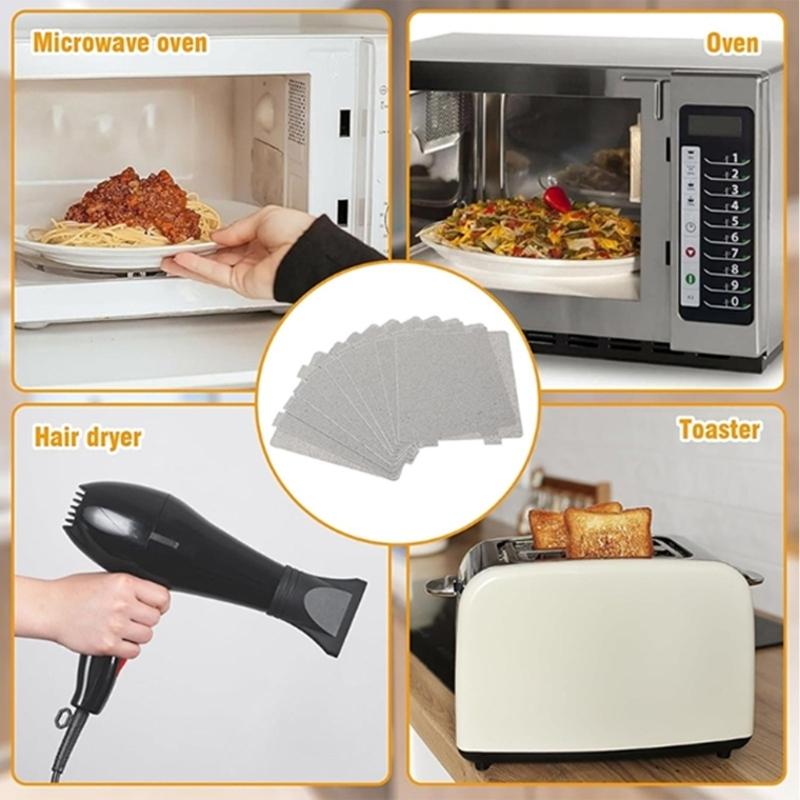 Set of 6 Premium Mica Insulation Plates Cuttable Muscovite Sheet Suitable for Microwave Ovens with 800℃ Heat Resistance