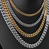 6mm 8mm 10mm 12mm Hip Hop Cuban Link Chain Necklace Fashion Jewelry Stainless Steel Chain for Men Gift Free Laser Name