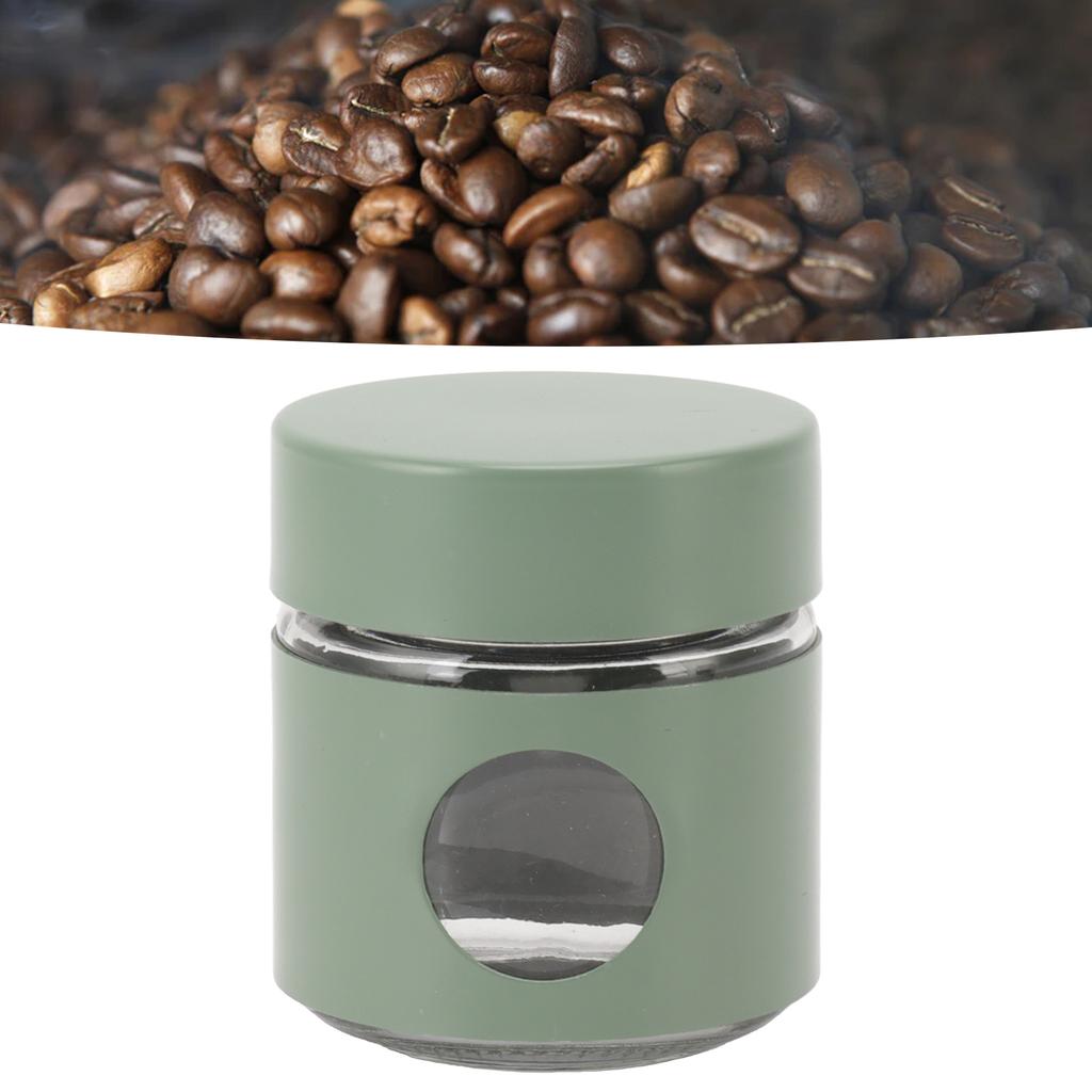 Stainless Steel Glass Coffee Container Coffee Bean Storage Container Airtight Kitchen Food Storage Container