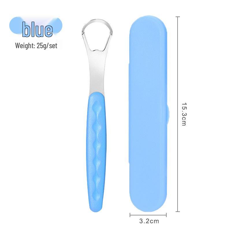 Skrobak do języka ze stali nierdzewnej - Narzędzie do higieny jamy ustnej do usuwania nieświeżego oddechu, Rozmiar dla dorosłych, W pudełku
