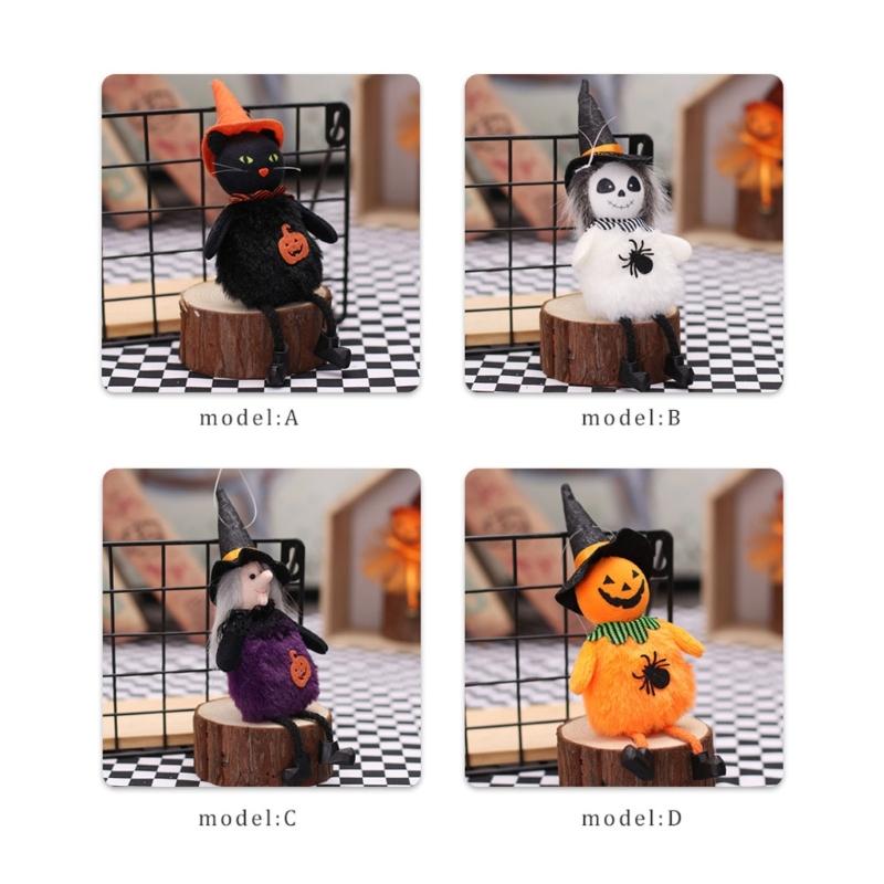 Soft Witch Pumpkins Doll Hanging Decoration Reusable Halloween Party Supplies for Kids Room Classroom Decorations