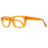 Full Rim Square Transparent Orange Smartbuy Collection Citrus 94750 C4 Fashion Unisex Eyeglasses