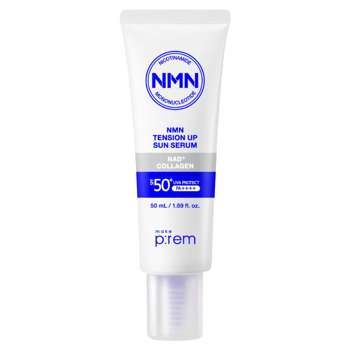 Make P:rem NMN Tension Up Sun Serum SPF50+ PA++++ 50ml Firming UV Protection Daily Moisturizing Sunscreen