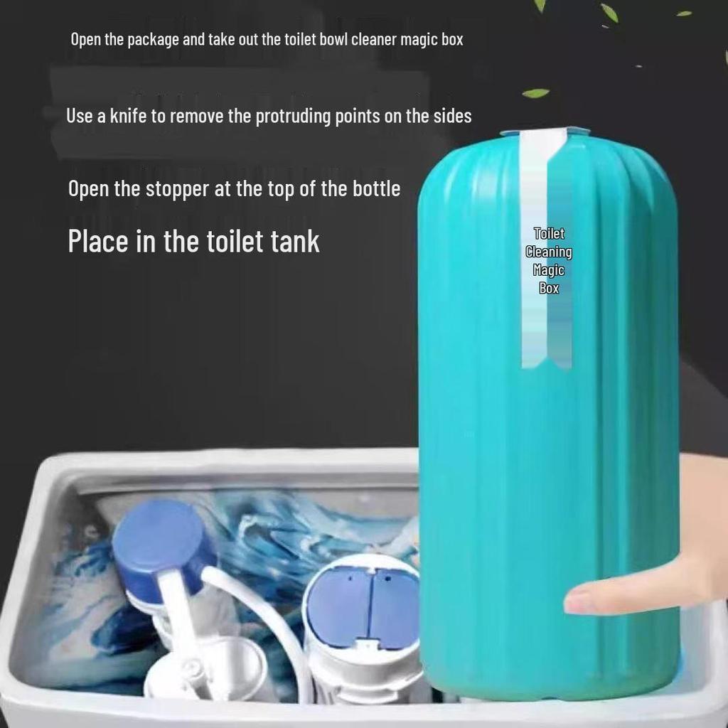 Fresh Scent Blue Bubble Toilet Cleaner & Deodorizer - Odor Remover & Descaler