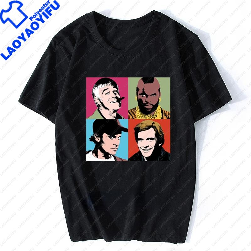 

S5XLThe AWarhol Team T Shirt Warhol The A Team Serie Series Portraid Parody Graphic Funny Retro Mashup Tv Tops Camisetas 4XL