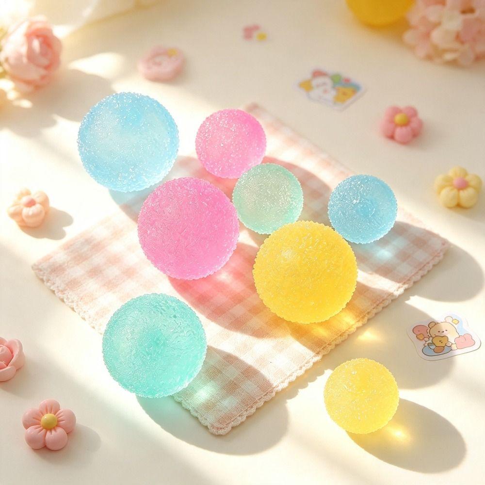 Transparent Crunchy Slushie Squeeze Ball Soft Grass Ball Squeeze Toy Crispy Handmade Ball Office