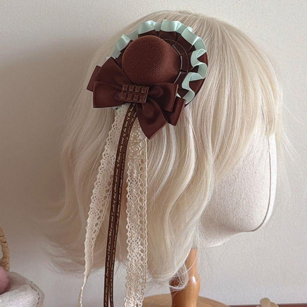 Spitzenbogen Lolita Haarspange Süßer Schleifen-Haarschmuck Mode Lolita Kopfschmuck Schmuckzubehör