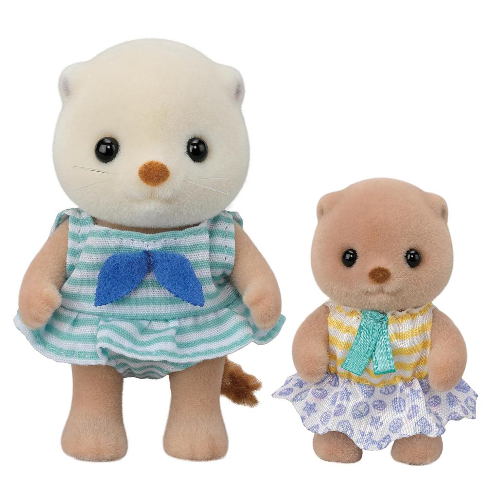 Sylvanian Families Doll Furniture Set Siblings Play ST Mark Certified Ages Toy Dollhouse Sylvanian Families EPOCH & [Otter -Sea Set-] FS-57 3+