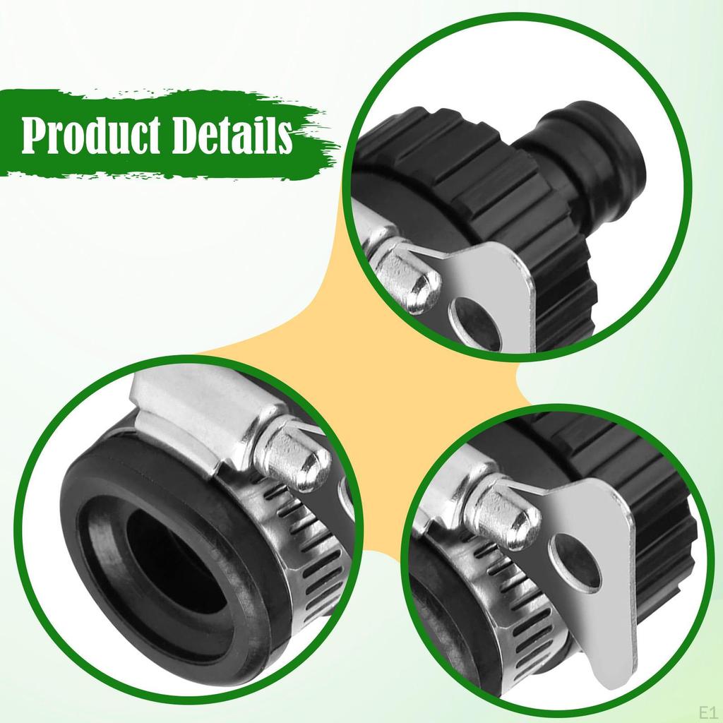 6Pcs Faucet Adapter Leakproof Compact Versatile Sink To Garden Hose Quick Connect Fittings