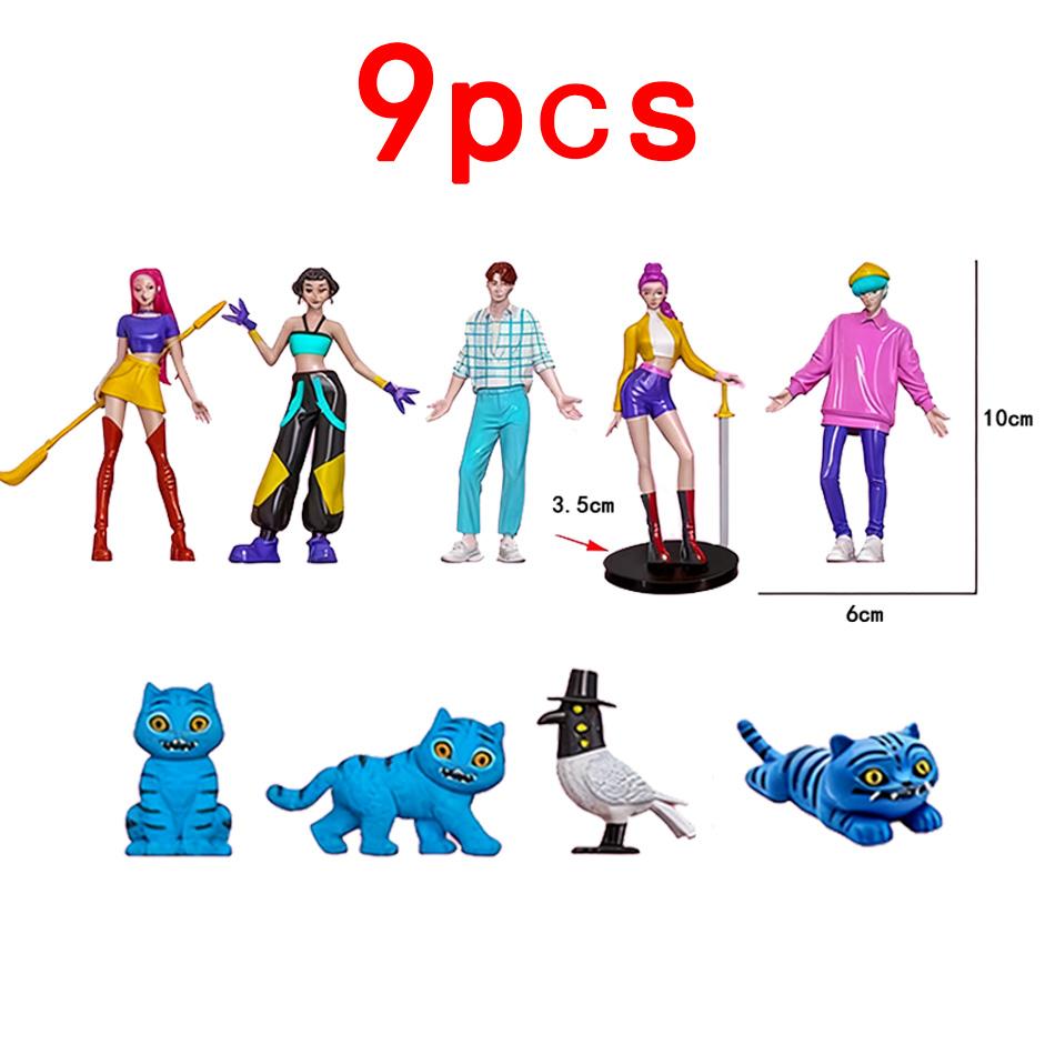 Anime kpop Dämonenjäger Actionfigur Set Mira Zoey Rumi Tiger Spielzeug Schreibtischdekoration Statuen Ornament für Kinder Geschenke