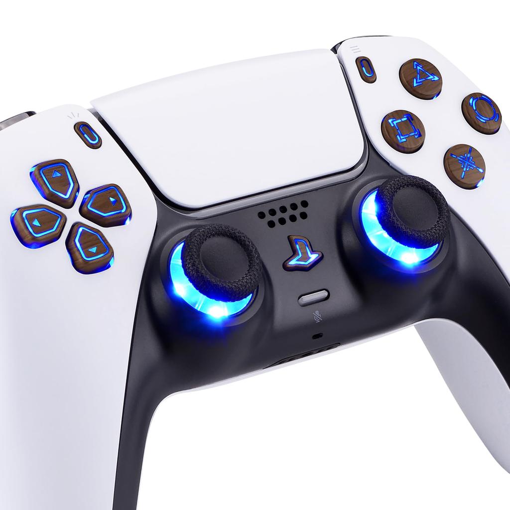 This is not a but an eXtremeRate DTF V3 LED kit for the PS5 controllers and featuring a multicolor illuminated Share and home face controller,