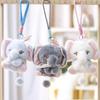 Plüschelefant mit Satin-Schal für Mädchen, Geschenk und Taschen-Schlüsselanhänger-Dekoration