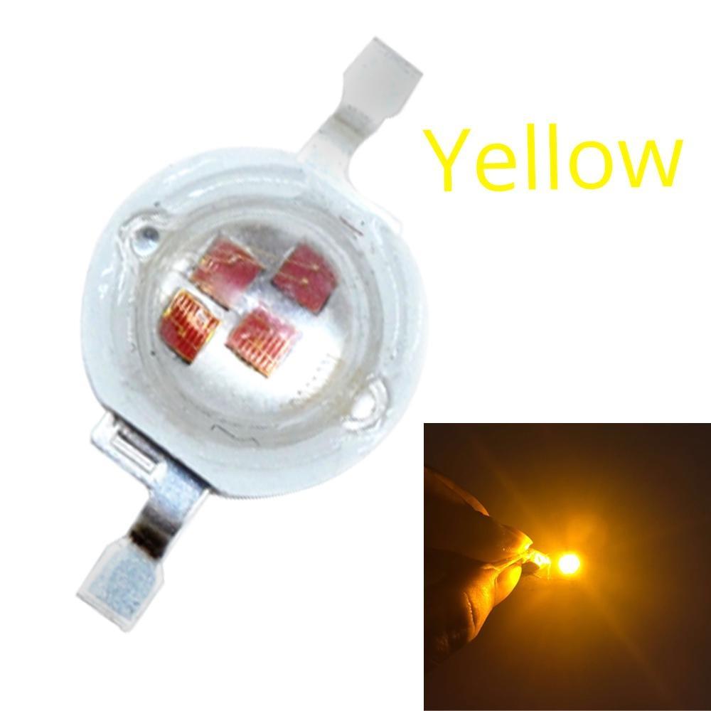 10Pcs 5W High Power Chip Light Bead Emitter Warm White White Yellow Green Pink Red 45MIL 2 2 7V 180-550LM  380NM 6500K LED Bulb