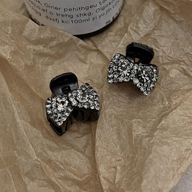 2Pcs Shining Hair Claw Hairpin Princess Headwear Bow Shaped For Y2K Girls Women Headwear