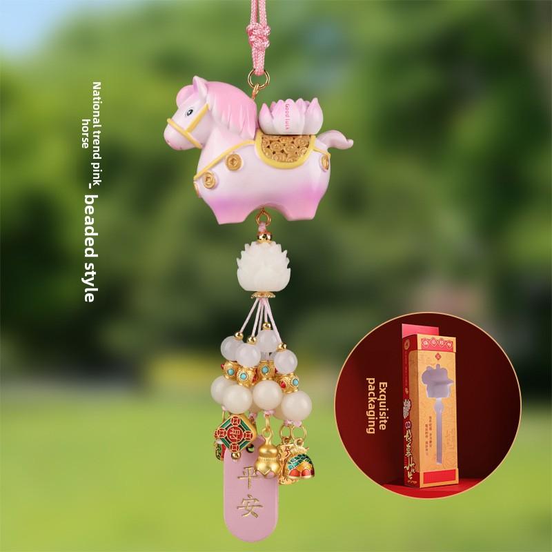 Car Rearview Mirror Hanger, Interior Decoration Pendant, Automotive Supplies, for The Year of The Horse New Year