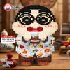 Large Kung Fu Tea Crayon Shin-chan Assembled Building Blocks Small Particles Toy Model Ornaments Children's Holiday Gifts