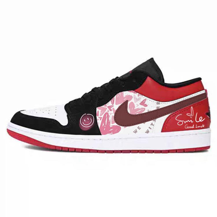 

Jordan Air Jordan 1 Low top Vintage Basketball Shoes Unisex Red IB8971-106(Team56-) 44.5