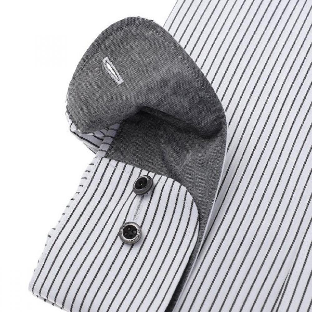 S.T. Dupont Soft Pinstripe Long Sleeve Slim Fit Shirt Se6sm21ls365sgy