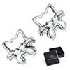 Silver Earrings, Cute Kittens, Studs, Silver 925