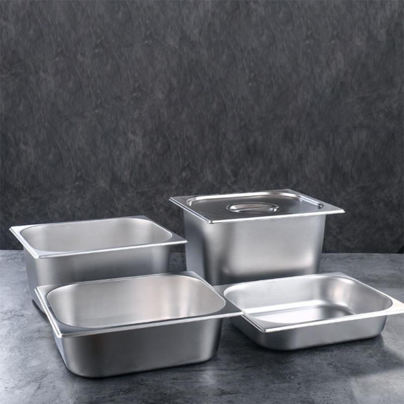 Edelstahl Food Tray Restaurantqualität Brotform Buffet Metallplatte Kantinenbecken Speiseteller Servierplatte Catering