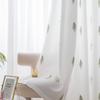 Sheer Embroidered Curtains Voile Window Scrim Light Filtering Not Transparent for Living Room Balcony Decor