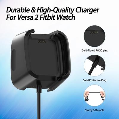 Charger For Fitbit Versa Lite Sport Smartwatch USB Charging Cable For Fitbit Versa Lite Charger Cord Clip Dock Watch Accessories
