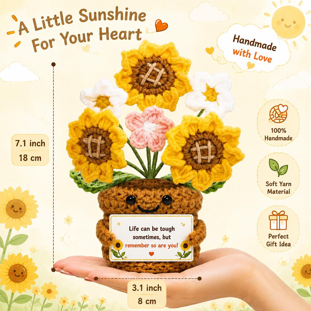Bambola all'uncinetto Energia Positiva Tasca Abbraccio Fatto a Mano Maglia Peluche Patata Pianta Avocado Ape Tartaruga Anatra Divertente Regalo di Supporto Emotivo