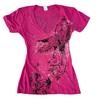 European New Women's Slim T-shirt Printed V-neck Top Tube Top Sexy Hot Girl Fashion Retro Style Women's Clothing Y2K Style