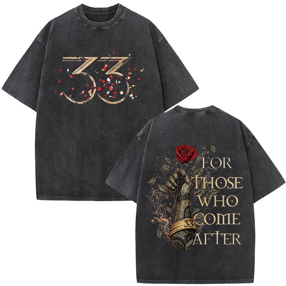 Game Clair Obscur Expedition  Graphic Vintage Washed T Shirt Men Women Clothing Fashion Oversized Cotton Short Sleeve Tshirts