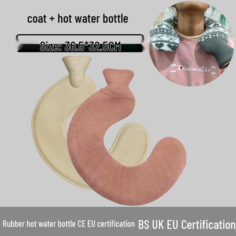 Explosion-Proof Hot Water Bottle: Rubber Design for Stomach and Feet, Long-Lasting Warmth