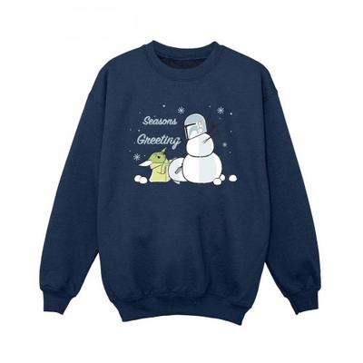 Star Wars Mandalorian Boys Seasons Greetings Sweatshirt