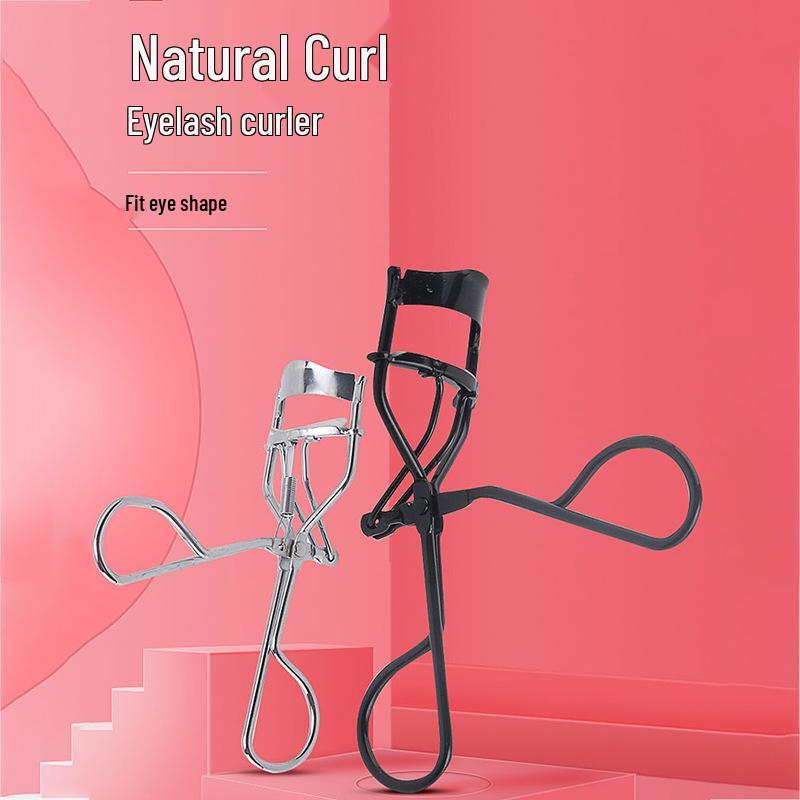 Wide-Angle Eyelash Curler & Tweezers - for Curling False Eyelashes and Natural Brows