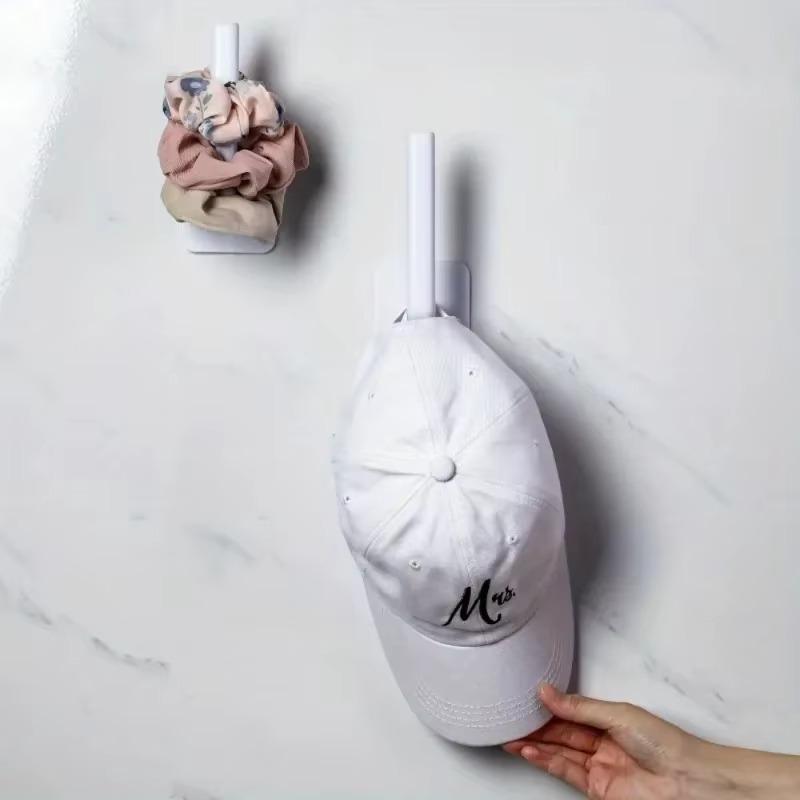 10Pcs Cap Holder Hat Rack for Baseball Caps Adhesive Hat Hooks Vestibule Hanging Clothing Tube Paper Cup Drain Hook