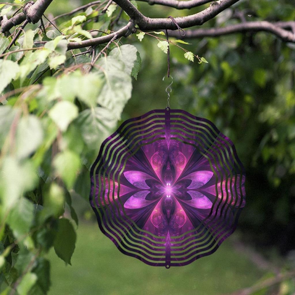 10 Inch Hanging Spinner Wind Chime with 360 Degree Hook Elegant Lawn Garden Decor for Spring Summer Gift Idea