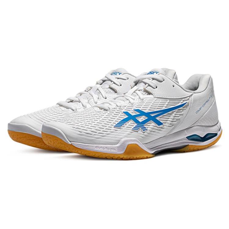 New Asics Court Control FF 3 White Directoire Blue 1071A098-100