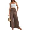 Summer Women's Pants Solid Color Loose Flared Wide Leg Pants