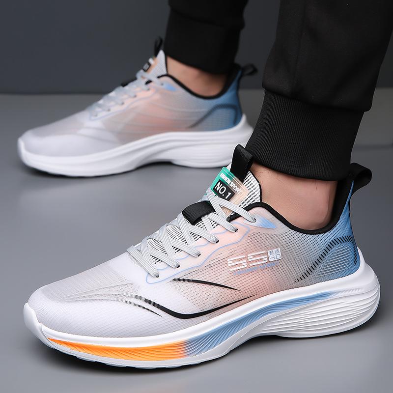 Men's Lightweight Mesh Running Sneakers - Breathable, Versatile, Shock-Absorbing, Soft Sole