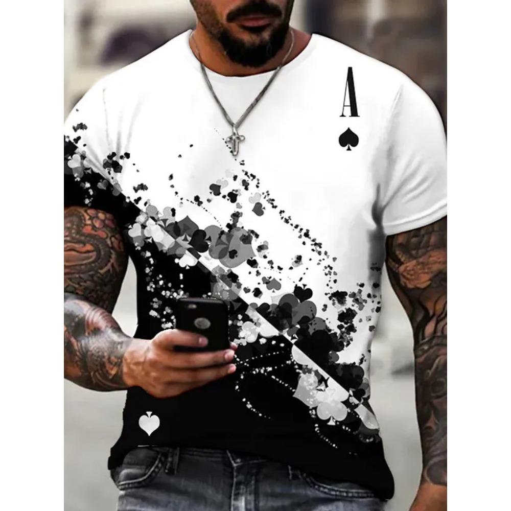 

Men s Round Neck Short Sleeved Summer Casual Breathable Men s T-shirt Popular 3XL білий
