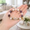 Comfortable Bracelet Blessing Birds with Premium Gift Box, Pink Cherry Blossom Multicolor Beads Elastic Design, Bee Hummingbird Bracelets for