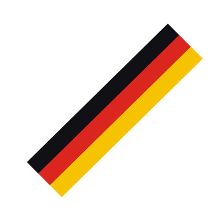 2pcs Steering Wheel Three-color Label Car Modification Film German Flag