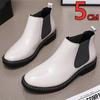 5CM Height Increase Men Chelsea Boots Genuine Leather Thick-soled Elevator Boots All-match Comfortable Ankle Boots Man Big Size