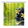 Tenda Doccia Meditazione Giapponese Zen Spa Loto Pietre di Basalto Olio Essenziale Candele Profumate Bambù Acqua Arredamento Casa Set Impermeabile