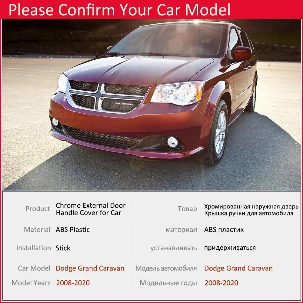 For Dodge Grand Caravan MK5 2008~ Chrome Door Handle Cover Trim Catch Set Car Styling Accessories 2009 2010 2011 2012 2013