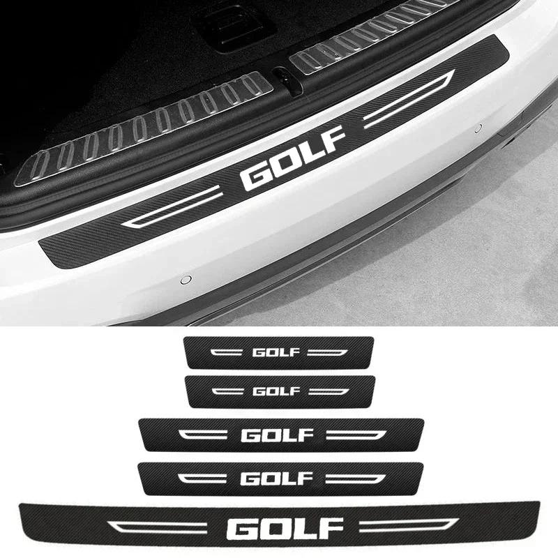 For VW VOLKSWAGEN 2026 New Car Door Sill Protector Plate Rear Trunk Threshold Sticker for Volkswagen VW GOLF Logo 8 7 6 5 3 MK5