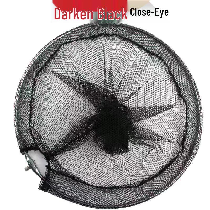 Thick Folding Fish Landing Net Set with Stainless Steel Telescopic Rod and Fine Mesh