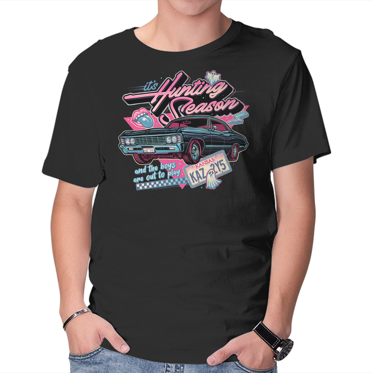 Unisex Crew Neck T-Shirt Hunting Season Graphic Short Sleeve Casual Tee XXL