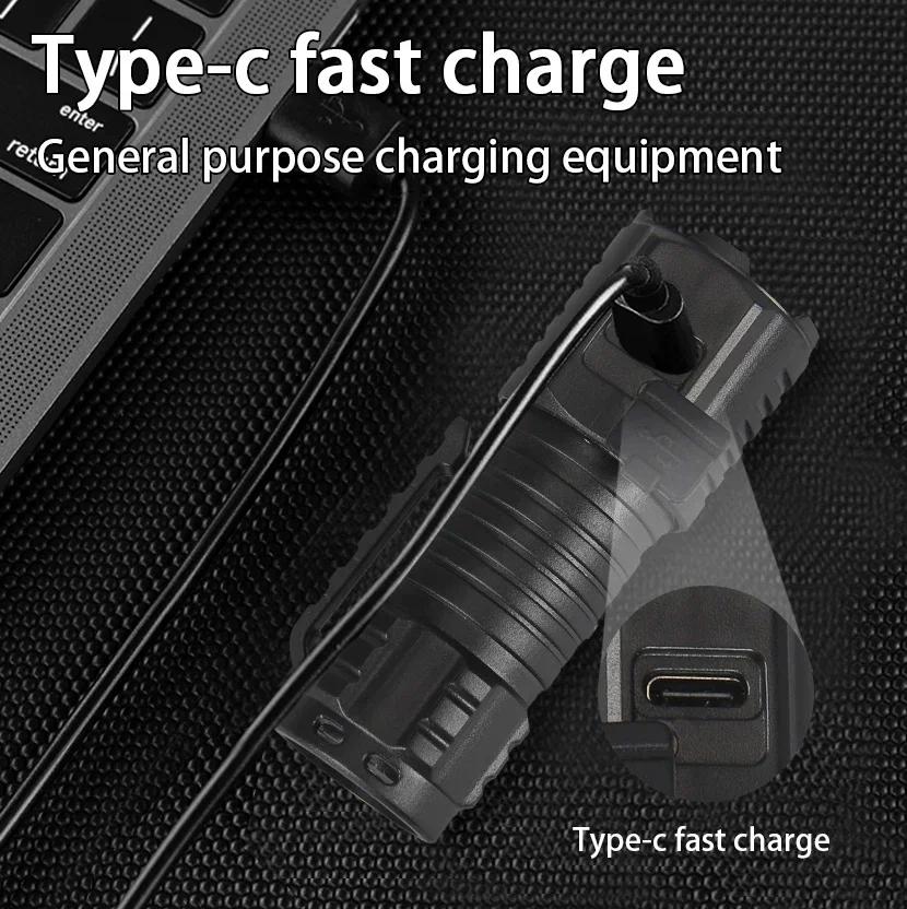 Powerful LED Flashlight Mini Lantern Super Bright Cap Clip Lamp Light USB Rechargeable Torch Waterproof Camping Fishing Outdoor