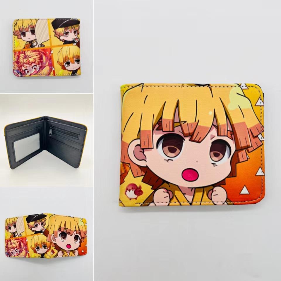 Japan cartoon comics Demon Slayer Short Fold Wallet Cartoon Coin Purse Suitable for Students 0006