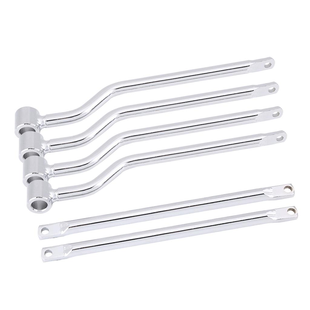 Motorcycle Saddlebag Support Bars Brackets Kit for Honda Suzuki Yamaha Kawasaki Silver