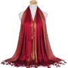 Fashion Women Muslim Long Soft Cotton Shawl Luxury Scarf Tassel Stole Wrap